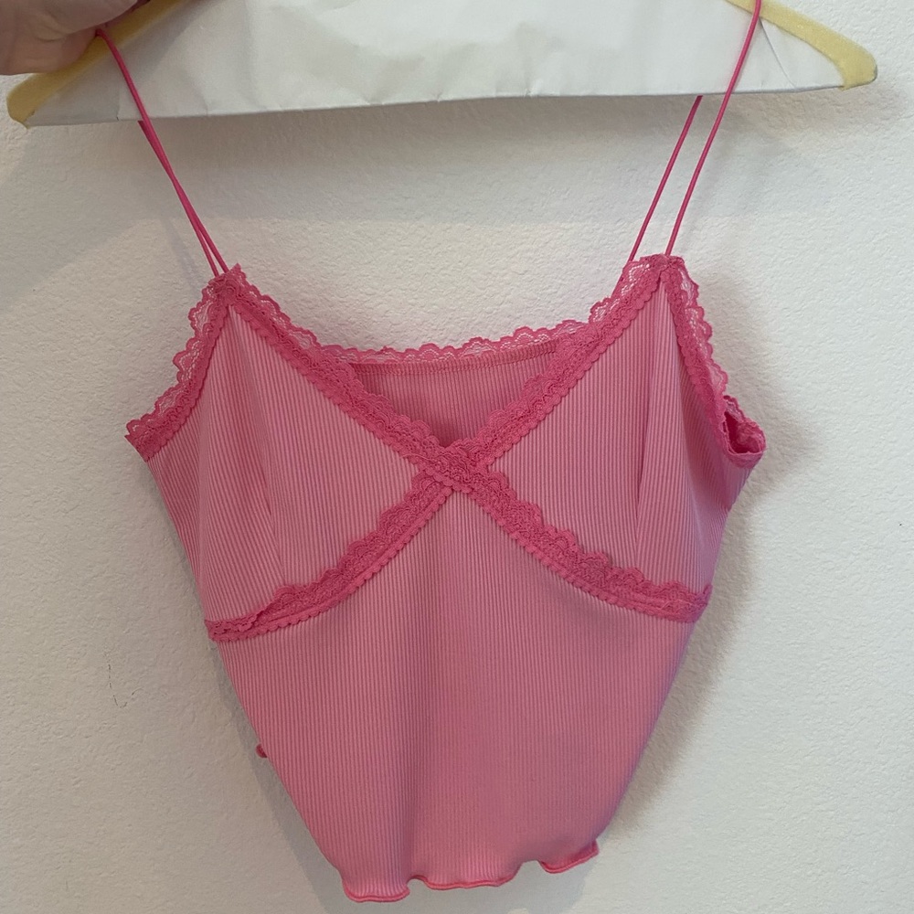 Pink Shein crop top